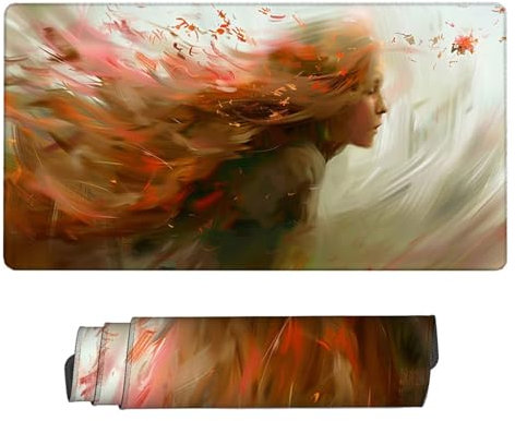 Tapis de Souris XXL Abstrait 1200x600x3mm, Texturée Résistant à Usure Lavable Tapis Souris Déesse Grand Tapis de Souris Gamer avec Surface en Caoutchouc Antidérapant Résistant Tapis de Bureau H2-449
