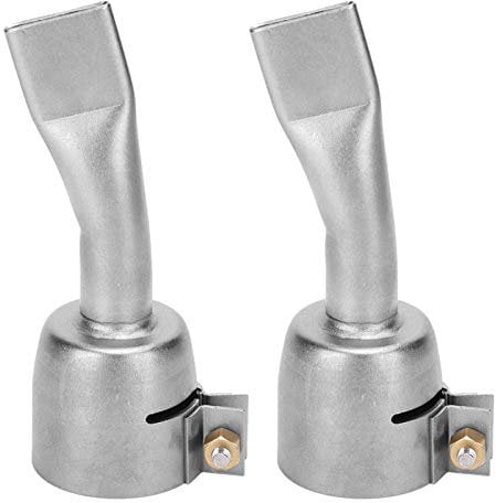 KooingTech 2Pcs Flat Welding Nozzle, 20mm Hot Air Gun Welding Nozzle, Stainless Steel Nozzles Welding Nozzle for PVC Plastic Sheet Soldering Accessories