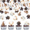 Blumomon 40Pcs Edible Wizard Cupcake Toppers Edible Magic Robe Inspired Cupcake Picks Wizard Themed Birthday Party Cake Decoration Supplies