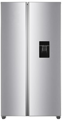 PKM SBS444DIXWD Kühl-Gefrierkombination | Side by Side | Inox Design | 288 Liter Kühlen | 148 Liter Gefrieren | Energieeffizienzklasse D | Wassertank | Schnellgefrieren Modus | Türalarm| Freistehend|