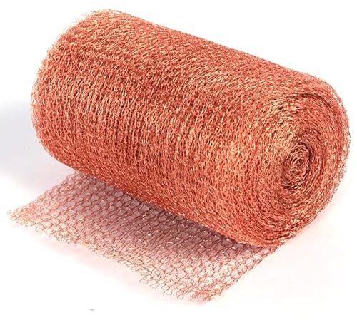 Lotvic Copper Mesh, 12M / 40Ft Pure Copper Mesh Slug Repellent UK, Fine Copper Wire Mesh Roll for Mouse Hole Filler, Rat Snail Slug Repellent, Garden Indoors & Outdoors Pest Control (12M/40 Feet)