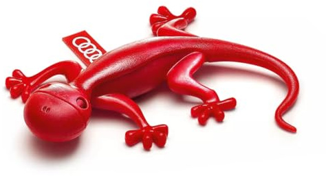 Audi 85H087009F doftgecko blommigt syrligt luftrenare Gecko doftdispenser, röd