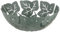 Baroni Home Portafrutta Decorativo in Metallo con Motivo Foglia, Design Moderno per Tavola e Cucina, Contenitore per frutta, Linea Edera, 27x27x9