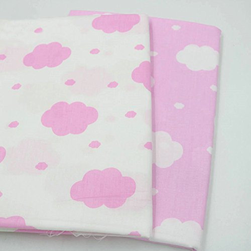 2 Stück 50cm * 160cm Cloud gedruckt Baumwollstoff,patchwork stoffe,baumwollstoff meterware,stoffe patchwork stoffpaket
