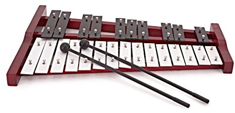 Glockenspiel (zwei Oktaven) mit Tasche von Gear4music | Enthält Tragetasche und Paar Schlägel, Ideal für Bildungszwecke, 25 Chromatisch Gestimmte Metallstäbe