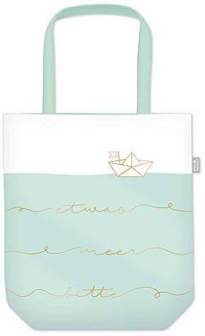 Grafik Werkstatt Einkaufstasche mit lustigem Spruch|Shopping-Bag faltbar | leichte Tasche | Meer, 45