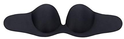 Bye Bra Gala Bra Self-Adhesive Underwired Cleavage Push-Up Effect Reusable Up to 25 Times Strapless and Backless Stick On Bra, Cup C, Black