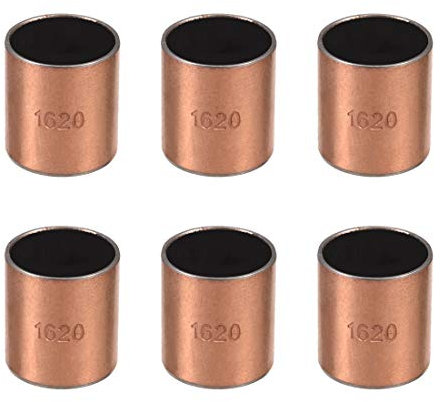 sourcing map Ölbarren 6Stk.Gleitlager, 16mm Bohrung x 18mm x 20 mm Länge umwickelte