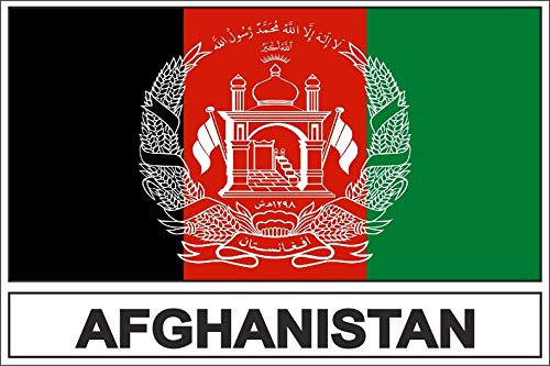 Akachafactory Sticker Aufkleber Flaggen Flagge Fahne AFG Afghanistan