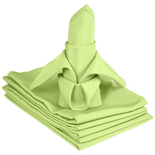 TableLinensforLess SimplyPoly XL Stoffservietten, gesäumt, 50,8 x 50,8 cm, 6 Stück (Salbei)