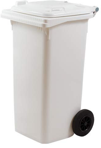 PEBSHOP Bidon d'assainissement sur chariot (120 l - 55 x 50 x 94 cm) Blanc