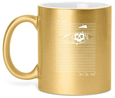 Grimm Reaper Fenster | Glitzertasse Tasse Becher Glitzer Geschenk | 330 ml