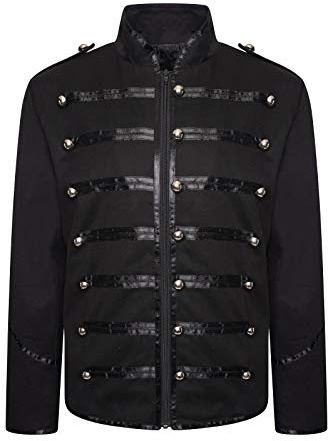 Ro Rox Marching Band Men’s Military Jacket, Men’s Drummer Parade Jacket for Music Festivals, Cosplay, Halloween, Themed Parties