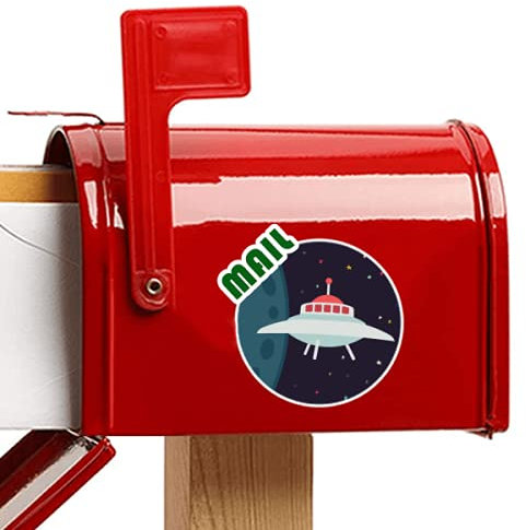 Beauty Gift Universum und Alien UFO Art Deco Geschenke Mode Aufkleber Briefkastenaufkleber Kleber
