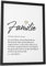 Papierschmiede® Herz Definition: Familie, DIN A4 (ca. 21x30 cm), Poster für Wohnzimmer, Schlafzimmer, Wandbild Wanddeko Geschenk Geburtstag Jubiläum - ohne Rahmen