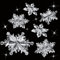 ToBeIT 35 Stück Weihnachts-Kristall-Schneeflocken-Ornamente, hängende Dekoration, Acryl-Schneeflocken, Kristall-Ornamente für Weihnachtsbaum, DIY, Winterdekorationen, Anhänger, Großpackung