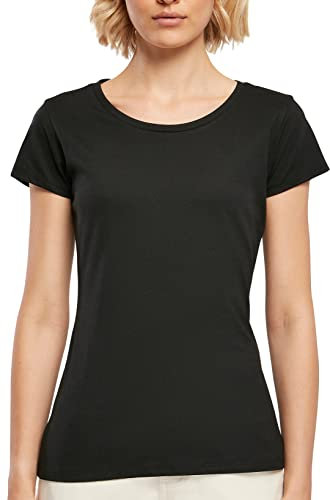 Build Your Brand Camiseta básica para Mujer, Negro, XL