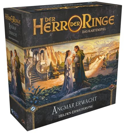 Fantasy Flight Games, Der Herr der Ringe: LCG – Angmar erwacht, Helden-Erweiterung, Expertenspiel, Kartenspiel, 1-4 Spieler, Ab 14+ Jahren, 30+ Minuten je Spieler, Deutsch