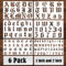 6 Stück alte englische Schablone, 5,1 cm, Buchstaben, Zahlen, Schablonen, wiederverwendbar, Gothic, Kalligraphie, Buchstaben zum Malen, Zeichnen, Schneiden, Buchstaben auf Holz, Vinyl, DIY, Handwerk,
