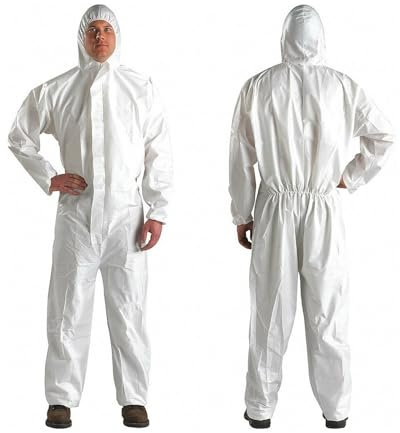 SupremeTTF Disposable Coveralls Overalls Boiler Paper Protective Suit Painter Healthcare (2XL)