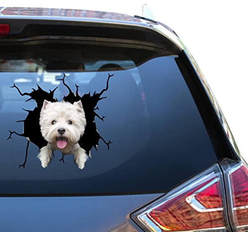 Westie Aufkleber für Auto, West Highland Terrier, Geschenke, Meme Vynl Automotive Atickers für Landwirte, coole Bumber-Badezimmer-Aufkleber