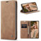 CaseMe Hülle für Huawei P30 Lite Vintage Dünne Handyhülle mit Kartenfach Geld Slot Ständer PU Ledertasche Flip Schutzhülle für Huawei P30 Lite- Braun