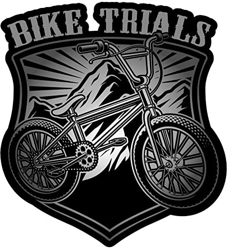 Samunshi Bike Trials Aufkleber Autoaufkleber für Motorrad Fahrrad Roller oder Auto Sticker Fahrrad MTB Mountainbike Rennrad (28x30cm Bike Trials)