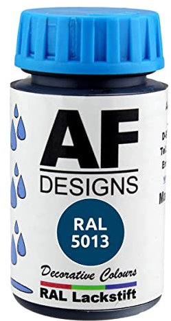 Alex Flittner Designs Vernice RAL 5013 blu cobalto lucido 50 ml legno metallo mobili bagno vernice ritocco vernice di riparazione