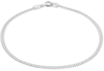 Tuscany Silver Women's Sterling Silver 2.4mm Oval-Herringbone Bracelet 19cm/7.5