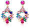 Dochais Ohrringe Damen Cristales Colores,Piercing Ring Zirkon Ohrringe Elegant,Damen Tropfen Ohrringe,Modeschmuck Ohrringe (color1)