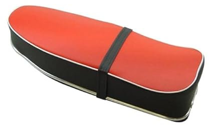 Sitzbank rot/schwarz passend für Kreidler Florett K54 Eiertank 32 D DB – Moped Mokick Sitz – Kunstlederbank ca. 610 mm – Sitzbank Kreidler Klassiker