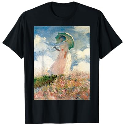 Claude Monet's Frau mit Sonnenschirm, Retro-T-Shirt T-Shirt