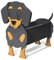 Dackel Hunde-Pflanzgefäß Tierblumentopf Großer Hunde-Pflanzgefäß Dekoration Schöne Schreibtisch-Aufbewahrungsbox Blumentopf Pflanzenbehälter Rahmen for Terrasse Topfblumentopf, geeignet for Garten, Ga