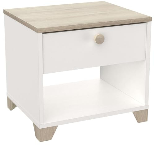 Demeyere Table de Chevet - 1 Tiroir - Izzy - Fabriqué en France - Garantie 2 ans