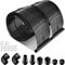 COSTWAY Chauffage Solaire pour Piscines 2 Panneaux Collecteurs Solaires de 500 x 75 cm, Chauffe-Piscine Solaire en Matériau PE Résistant aux Intempéries Absorption de Chaleur
