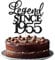 Xsstarmi 1 Pack Legend Since 1955 Cake Topper Glitter Happy 70th Birthday Cake Topper Cheers to 70 years Cake Decoration for Happy 70th Birthday Anniversary Party Decorations Black