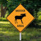 Yelolyio Moose Area Vintage Home Dekorative Schilder Tiere Aluminium Schild Elch Tier Liebhaber Lustige Aluminium Kunst Schilder Vorsicht Straßenschild 30,5 x 30,5 cm Tierschild für Straße