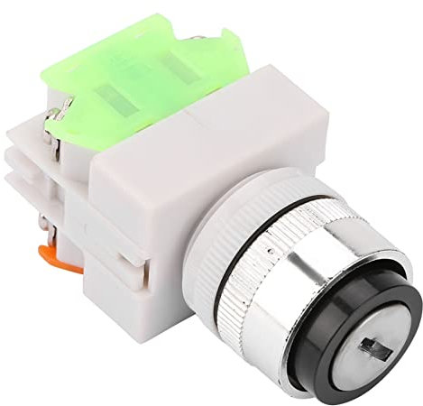 Interruptor Giratorio Con Llave, 220V 2 Posiciones Mantenidas 1NO Interruptor Giratorio Con Enclavamiento 5A Selector Giratorio Interruptor De Selección Con 2 Teclas Interruptor De Botón Giratorio