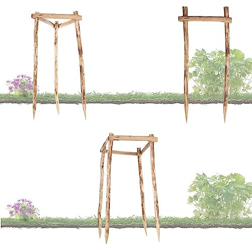 BooGardi Baum Rankhilfe Bausatz · 9 Größen · 4 Pfähle Höhe 120cm · Baumbestigung mit Baumpfahl · Baumstütze · Kletterhilfe für Bäume und Sträucher