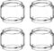 YiTenn 4 stück Ersatzglas Bulb Tank Pyrex Glas für Uwell Crown 4 (IV)/ Uwell Crown 5 (V) (Uwell Crown 4 (6ml))