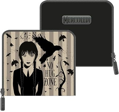 Seven Addams Mittwoch Geldbörse - Schwarz, Schwarz, Taglia Unica, Casual