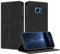 Mo-Beauty Coque Compatible avec Samsung Galaxy S7 Edge, Etui Protection Housse en Cuir PU, Pochette Flip Case Porte Carte Magnétique Étui pour Samsung S7 Edge(Noir)