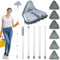 TAOPE Wall Cleaner Mop with Long Handle,81 Inches Wall Cleaner Mop,Ccleaning Tool Duster with Squeegee for Painted Walls,3+3 Replacement Microfiber Chenille Pads.Mop for Walls,Window,Floor.