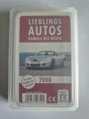 Lieblings Autos Auto Quartett 2008 Baujahr Geburtsjahr 18. Geburtstag Geschenk Spielkarten Neu