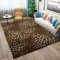 Leopardenmuster Teppich 140x200 cm - Rutschfester Weicher Kurzflor für Wohnzimmer und Schlafzimmer - Bodenmatte mit Muster zur Dekoration