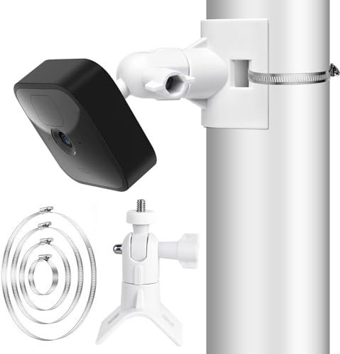 ROKOLOOM Universelle Masthalterung für Arlo, Eufy, Google Nest, Stick Up Pro (Battery), Ring Indoor - Passend für Überwachungskameras Mit Standard 1/4 Gewindebohrungen (Weiß)