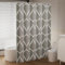 AwmnSrman Shower Curtain - Grey Shower Curtain with 12 Shower Curtains Hooks, Quick-Drying Modern Elegant Design Polyester 180 x 200cm