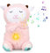 Loutre Qui Respire Doudou Mouton, Loutre Veilleuse Bébé avec Mouvements Respiratoires & Musique & Lumière, Peluche Loutre Calin Cadeau Naissance Fille et GarçOn Nouveau Né, Rose