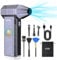 Compressed Air Duster - 150000RPM Electric Air Duster for Cleaning Keyboard&PC 3 Gears Adjustable Rechargeable Cordless Jet Dry Blower Air Blower for Car and Home (F33-BLUE-UK)