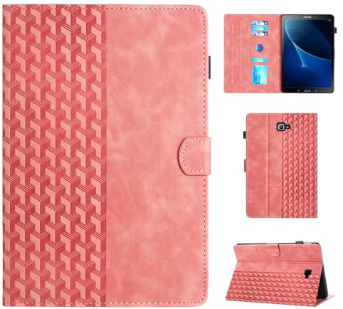CASAFUNY Funda para Samsung Galaxy Tab A6 10.1'' 2016 Protectora Carcasa para SM-T580 / T585 con Soporte y Auto Sueño/Estela para Tableta para Samsung Galaxy Tab A 10.1 Pulgada 2016, Rosa